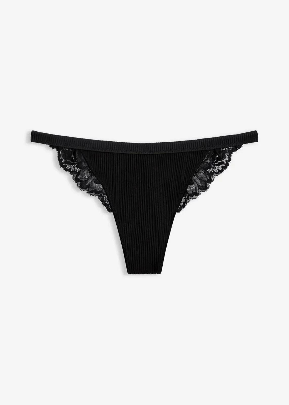 bonprix Wäsche·Dessous|Wäsche·Höschen^Tanga String mit weicher Rippe schwarz