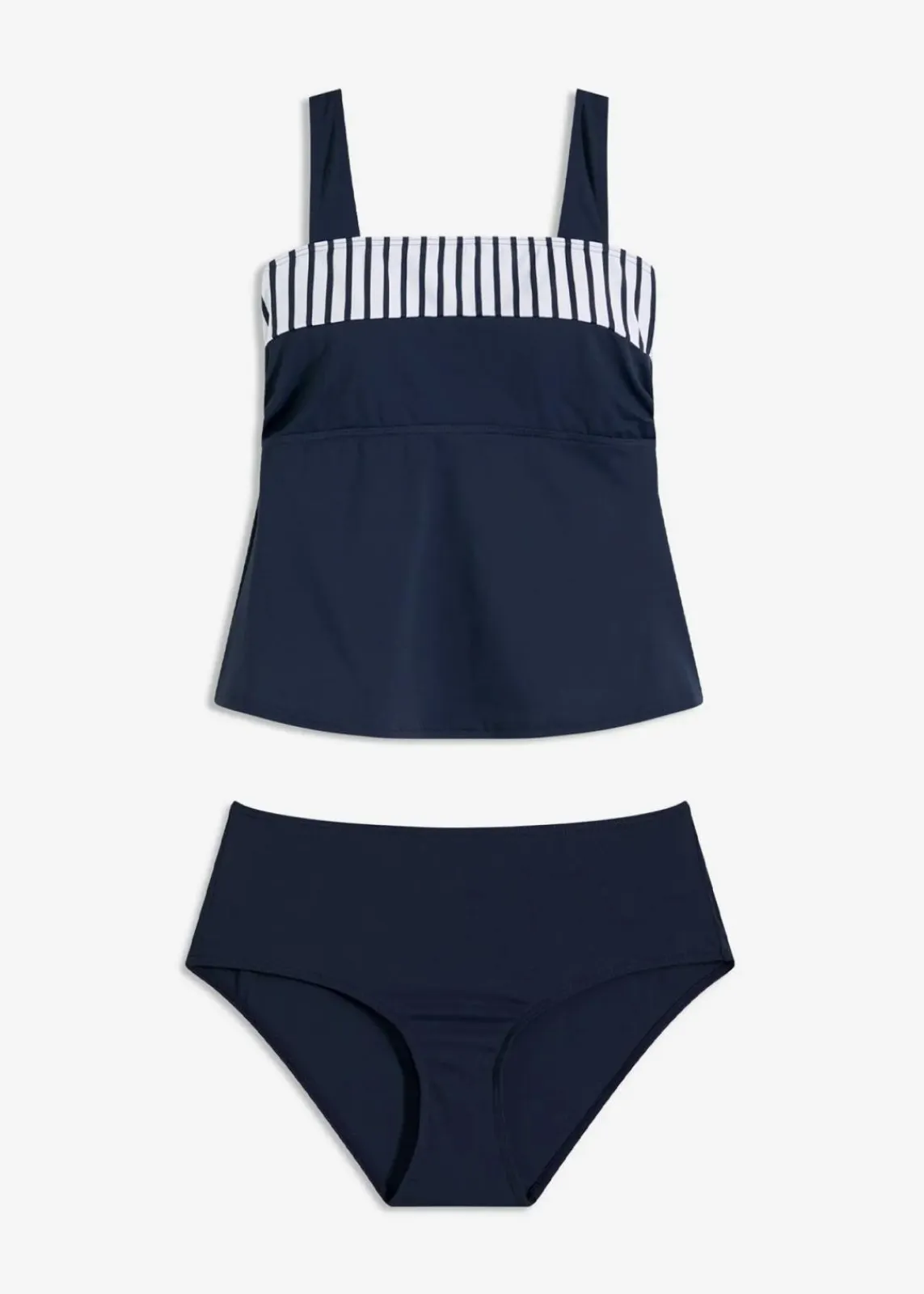 bonprix Nachhaltigere Materialien|Tankinis^Tankini mit breiteren Trägern (2-tlg.Set) dunkelblau