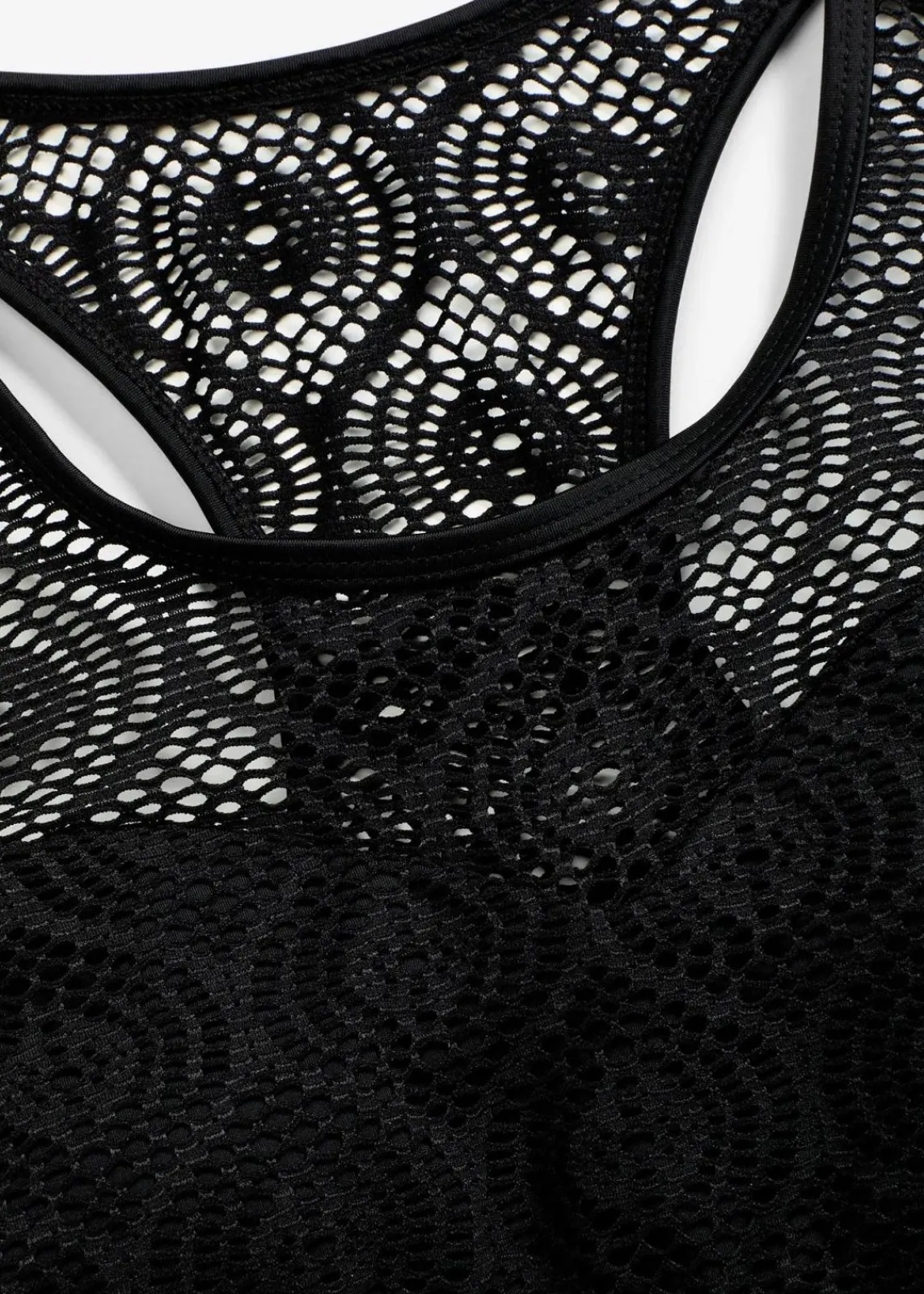 bonprix Tankinis|Bademode·Tankinis^Tankini mit Spitze (2-tlg.Set) schwarz