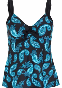 bonprix Nachhaltigere Materialien|Mix & Match^Tankini Oberteil schwarz/türkis paisley