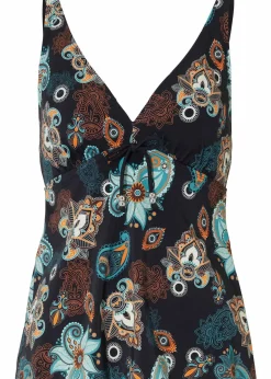 bonprix Nachhaltigere Materialien|Mix & Match^Tankini Oberteil schwarz/orange paisley