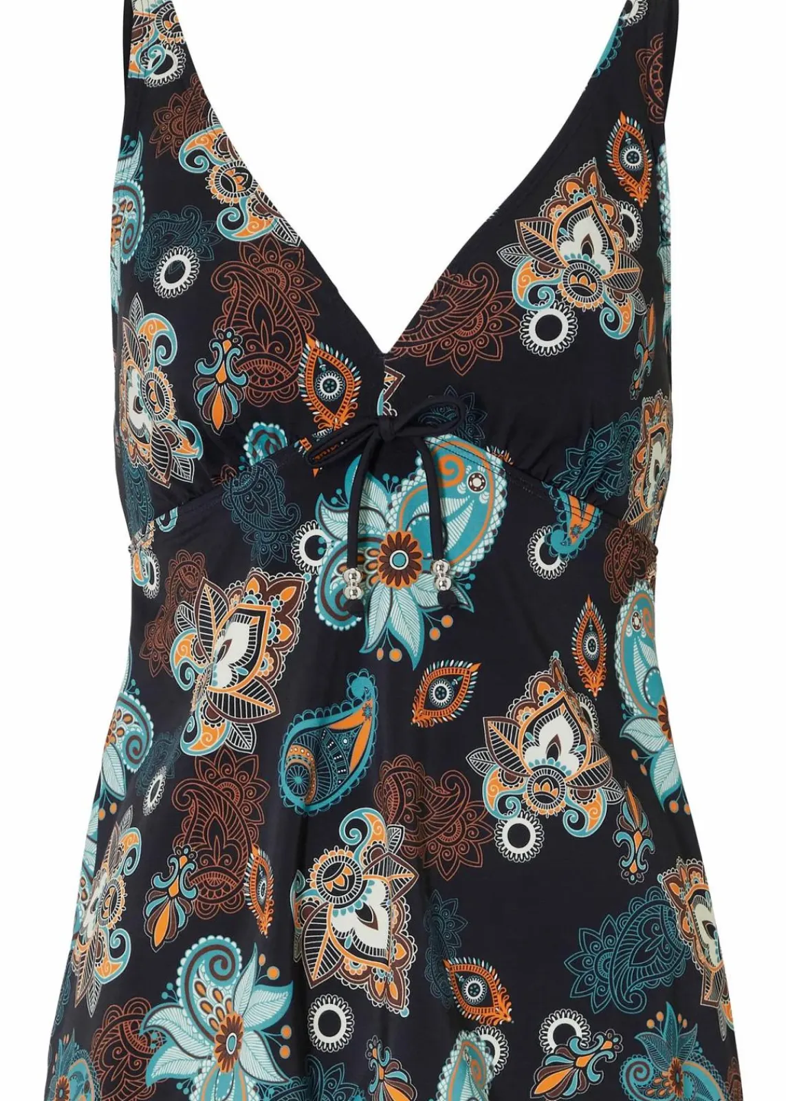 bonprix Nachhaltigere Materialien|Mix & Match^Tankini Oberteil schwarz/orange paisley