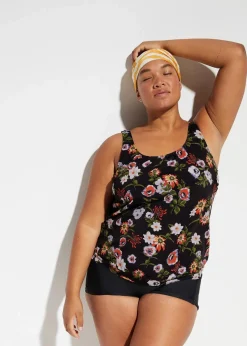 bonprix Nachhaltigere Materialien|Mix & Match^Tankini Oberteil schwarz floral