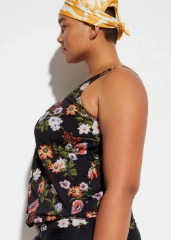bonprix Nachhaltigere Materialien|Mix & Match^Tankini Oberteil schwarz floral