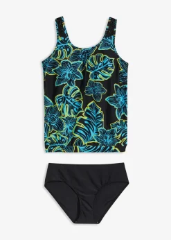 bonprix Nachhaltigere Materialien|Tankinis^Tankini (2-tgl. Set) schwarz/türkis