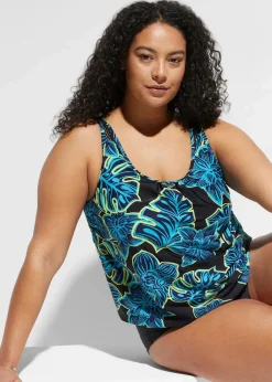 bonprix Nachhaltigere Materialien|Tankinis^Tankini (2-tgl. Set) schwarz/türkis