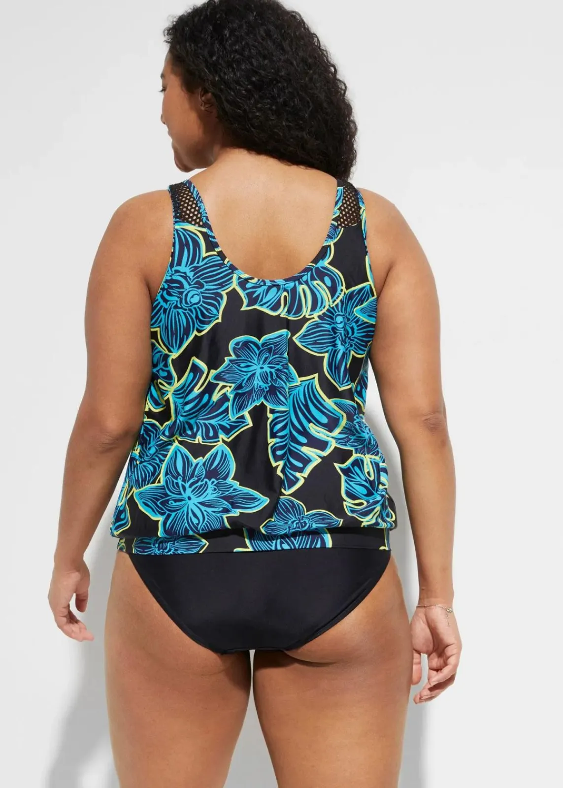 bonprix Nachhaltigere Materialien|Tankinis^Tankini (2-tgl. Set) schwarz/türkis