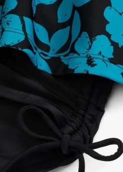 bonprix Nachhaltigere Materialien|Bademode·Tankinis^Tankini (2-tlg. Set) schwarz/türkis floral
