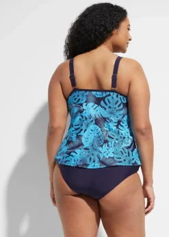 bonprix Nachhaltigere Materialien|Bademode·Tankinis^Tankini (2-tlg. Set) mit Raffung blau/türkis