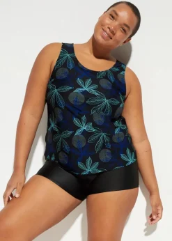bonprix Nachhaltigere Materialien|Tankinis^Tankini (2-tlg.Set) schwarz floral