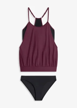 bonprix Nachhaltigere Materialien|Tankinis^Tankini (2-tlg.Set) beere/schwarz
