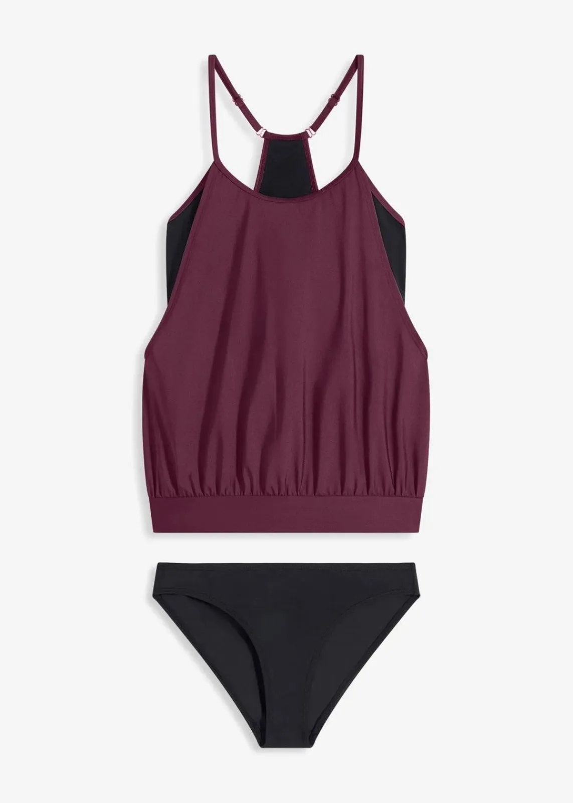 bonprix Nachhaltigere Materialien|Tankinis^Tankini (2-tlg.Set) beere/schwarz