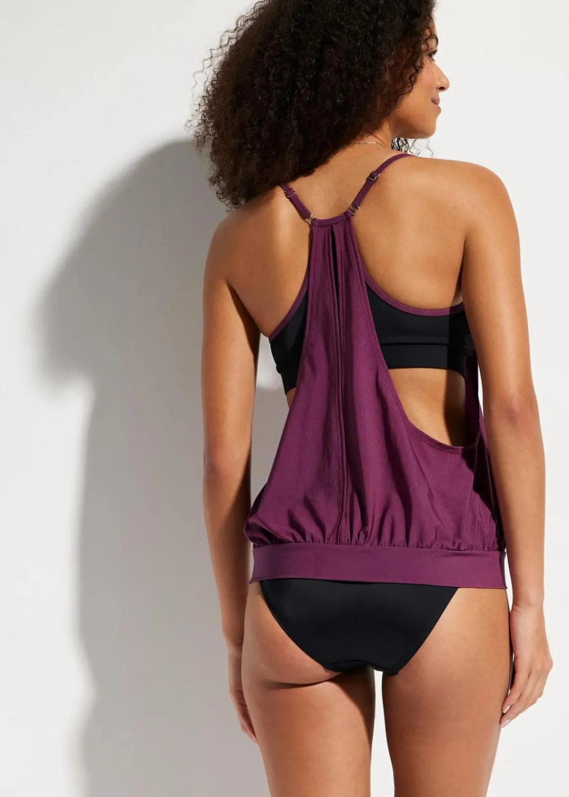 bonprix Nachhaltigere Materialien|Tankinis^Tankini (2-tlg.Set) beere/schwarz