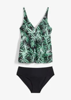 bonprix Nachhaltigere Materialien|Tankinis^Tankini (2-tlg.Set) schwarz floral