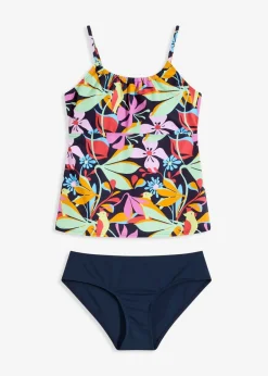 bonprix Nachhaltigere Materialien|Tankinis^Tankini (2-tlg.Set) dunkelblau floral