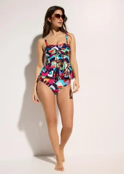 bonprix Nachhaltigere Materialien|Tankinis^Tankini (2-tlg.Set) dunkelblau bedruckt