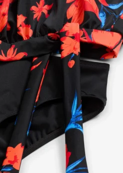 bonprix Nachhaltigere Materialien|Tankinis^Tankini (2-tlg.Set) schwarz/rot/blau gemustert