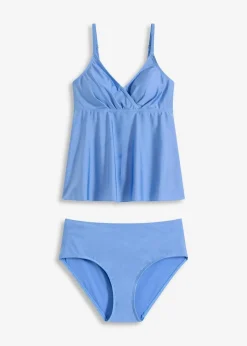 bonprix Tankinis|Bademode·Tankinis^Tankini (2-tlg.Set) aus glänzendem Material mittelblau