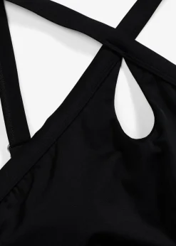 bonprix Nachhaltigere Materialien|Tankinis^Tankini (2-tlg.Set) mit gekreuzten Trägern schwarz
