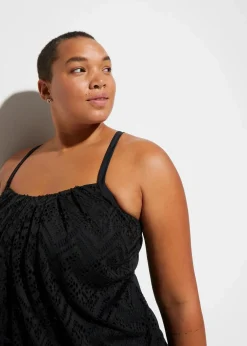 bonprix Nachhaltigere Materialien|Mix & Match^Tankinioberteil aus Spitze schwarz