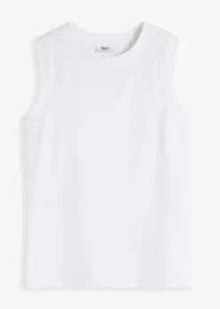 bonprix Bekleidung·Röcke|Nachhaltigere Materialien^Tanktop weiß