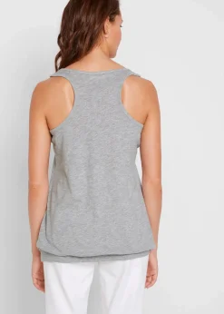 bonprix Shirts & Tops^Tanktop aus leichtem Jersey hellgrau meliert bedruckt