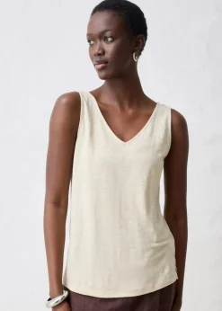 bonprix Shirts & Tops^Tanktop aus reinem Leinen hellsand