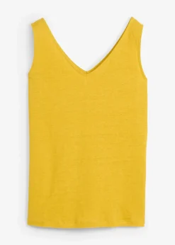 bonprix Shirts & Tops^Tanktop aus reinem Leinen lemoncurry