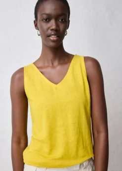 bonprix Shirts & Tops^Tanktop aus reinem Leinen lemoncurry