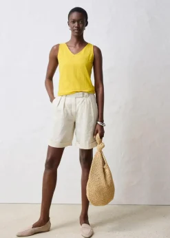 bonprix Shirts & Tops^Tanktop aus reinem Leinen lemoncurry