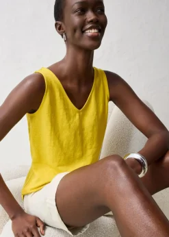 bonprix Shirts & Tops^Tanktop aus reinem Leinen lemoncurry