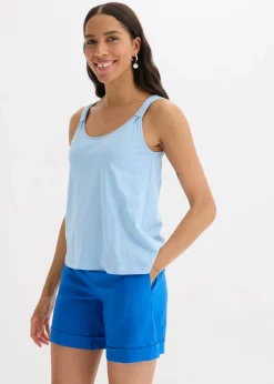 bonprix Shirts & Tops^Tanktop aus reiner Bio-Baumwolle hellblau