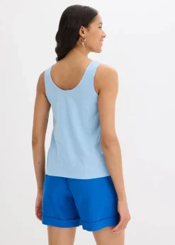 bonprix Shirts & Tops^Tanktop aus reiner Bio-Baumwolle hellblau