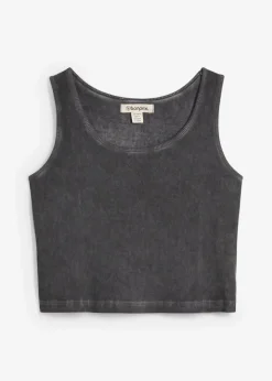 bonprix Shirts & Tops|Nachhaltigere Materialien^Tanktop aus reiner Bio-Baumwolle schiefergrau washed