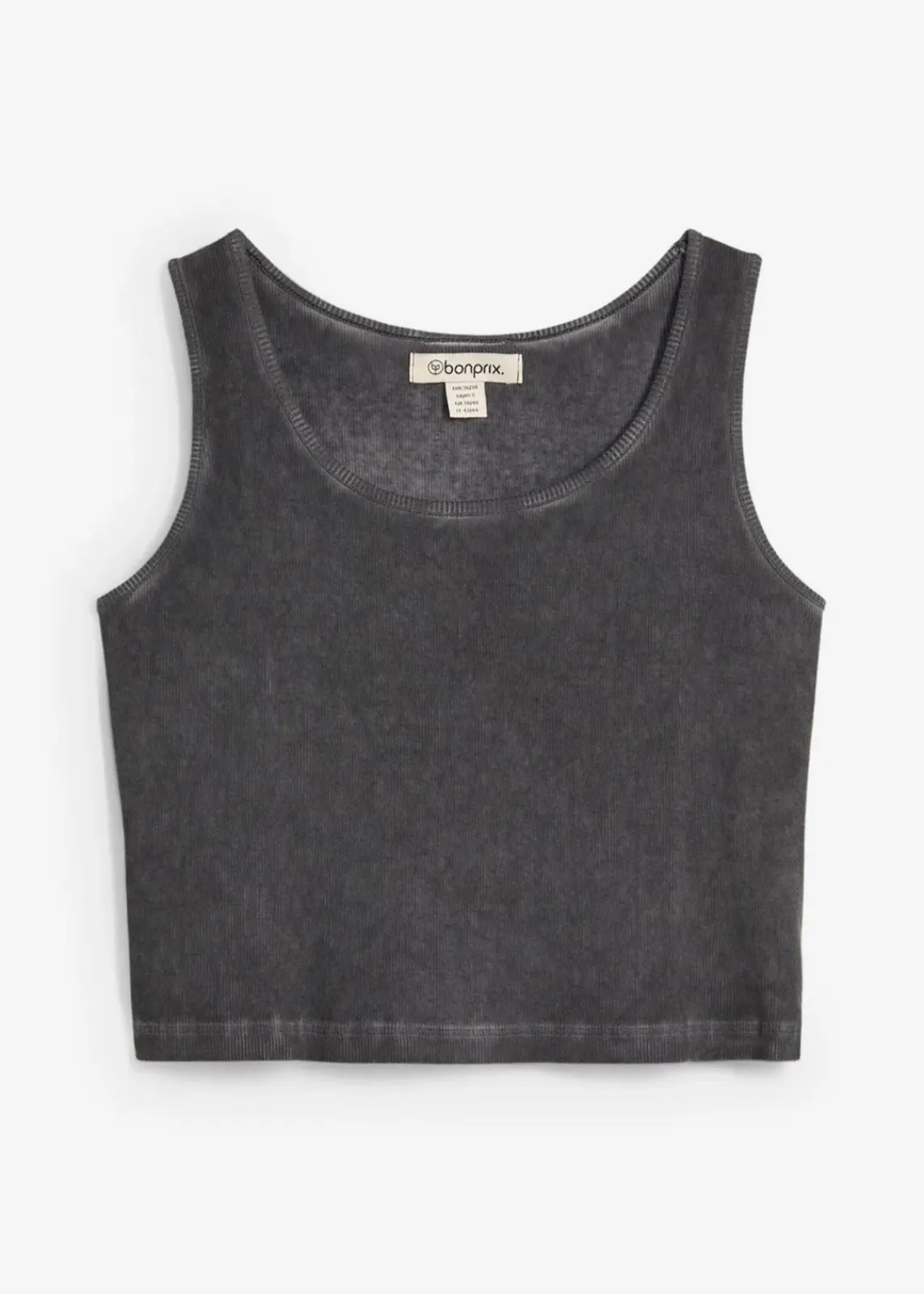 bonprix Shirts & Tops|Nachhaltigere Materialien^Tanktop aus reiner Bio-Baumwolle schiefergrau washed
