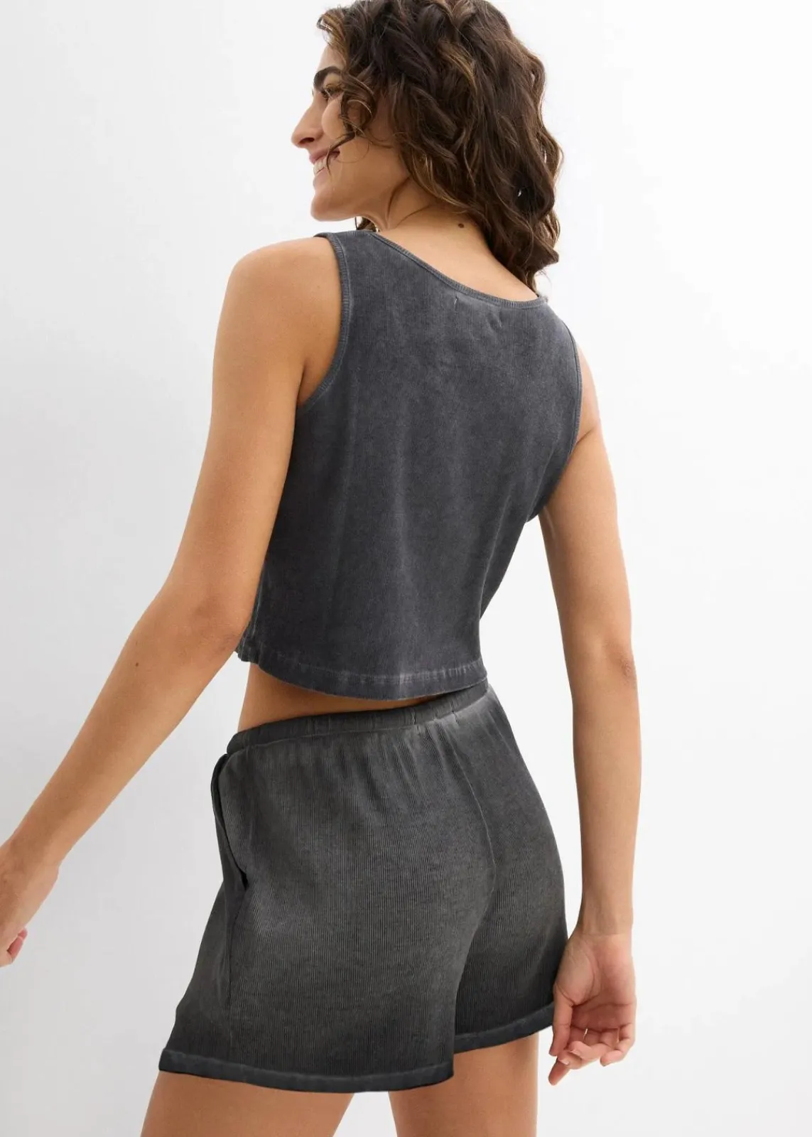 bonprix Shirts & Tops|Nachhaltigere Materialien^Tanktop aus reiner Bio-Baumwolle schiefergrau washed