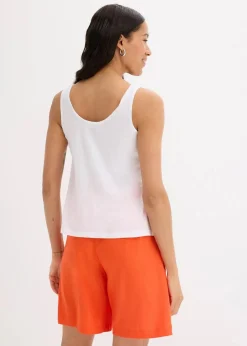 bonprix Shirts & Tops^Tanktop aus reiner Bio-Baumwolle weiß