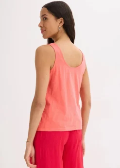 bonprix Shirts & Tops^Tanktop aus reiner Bio-Baumwolle helllachs