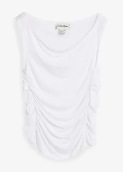 bonprix Nachhaltigere Materialien|Shirts & Tops^Tanktop aus softem Viskose-Mix weiß