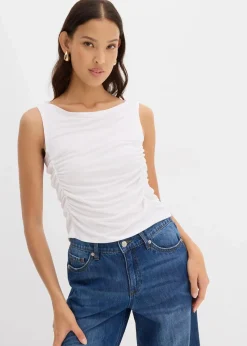 bonprix Nachhaltigere Materialien|Shirts & Tops^Tanktop aus softem Viskose-Mix weiß