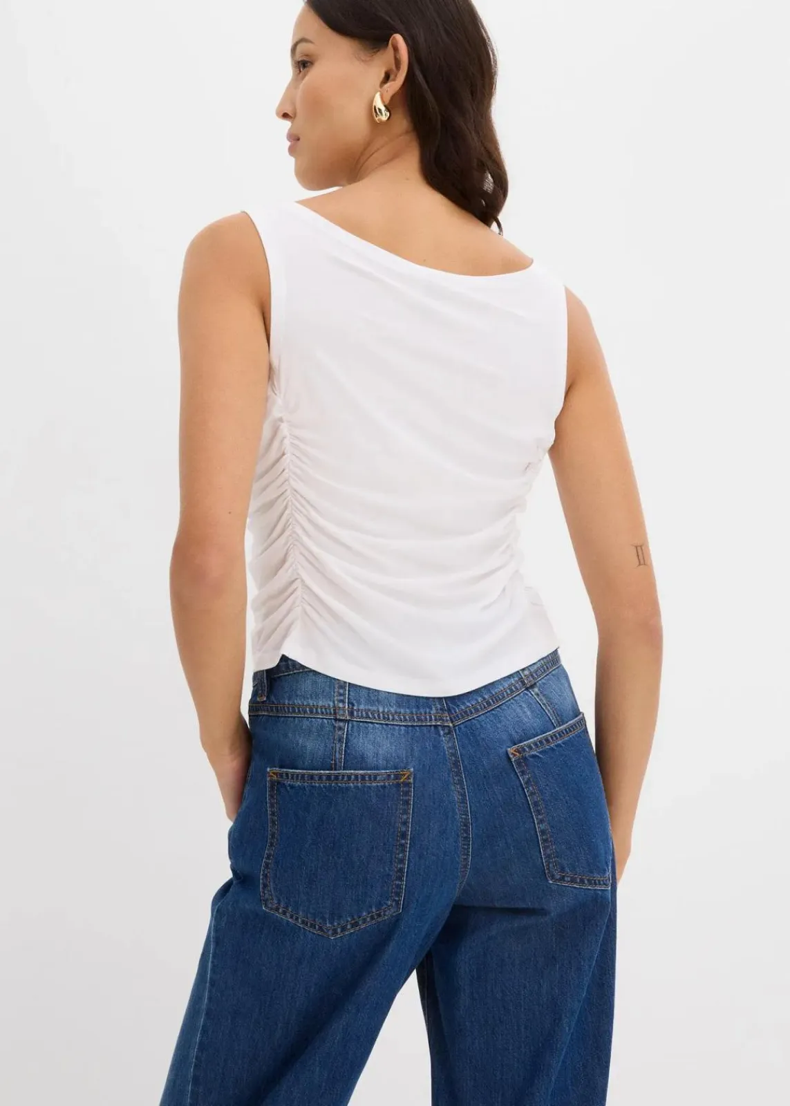 bonprix Nachhaltigere Materialien|Shirts & Tops^Tanktop aus softem Viskose-Mix weiß