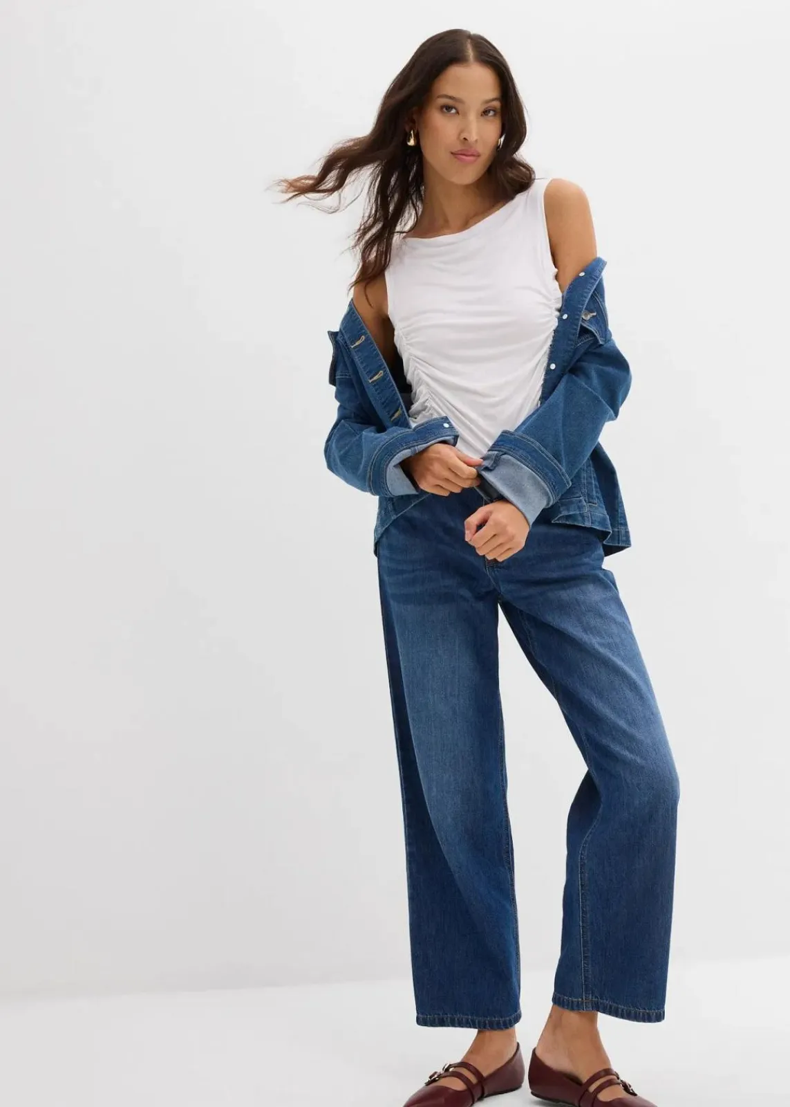 bonprix Nachhaltigere Materialien|Shirts & Tops^Tanktop aus softem Viskose-Mix weiß