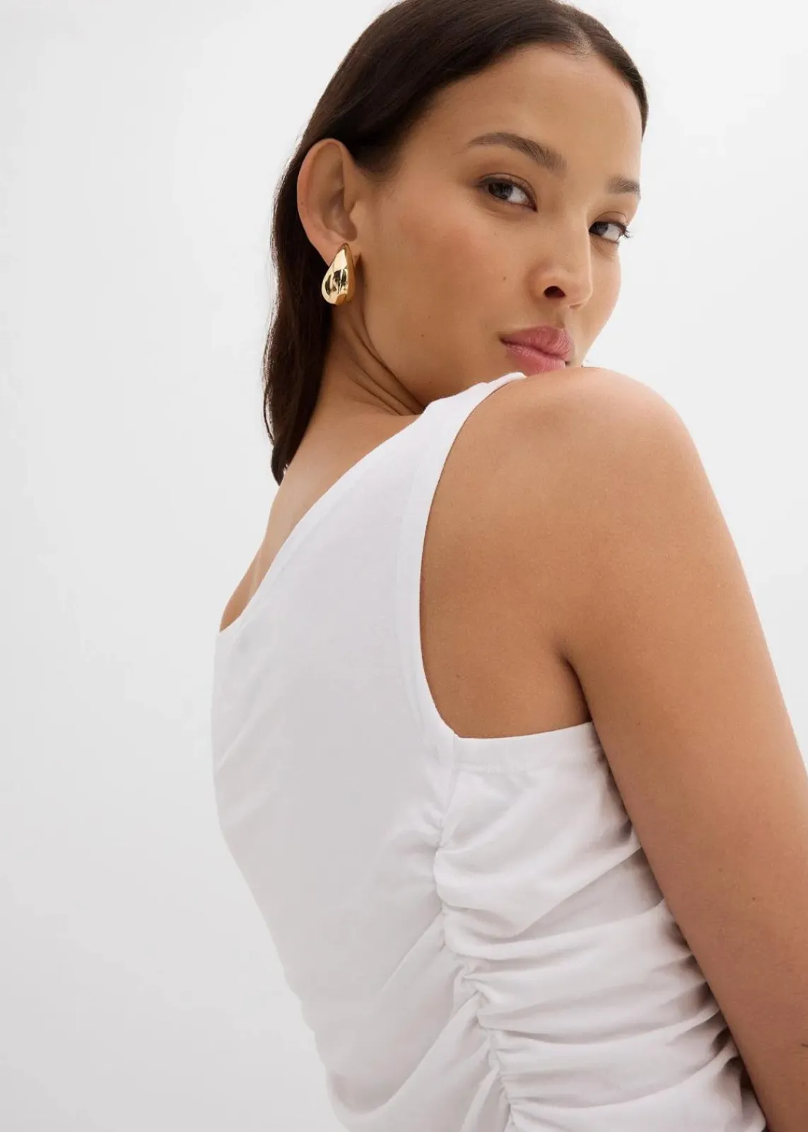 bonprix Nachhaltigere Materialien|Shirts & Tops^Tanktop aus softem Viskose-Mix weiß