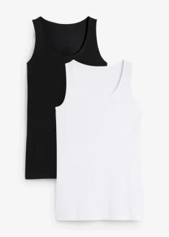 bonprix Shirts & Tops|Unterhemden^Tanktop, (2er Pack) schwarz + weiß