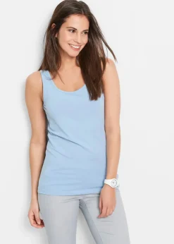 bonprix Shirts & Tops|Unterhemden^Tanktop, (2er Pack) perlblau+anthrazit meliert