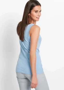 bonprix Shirts & Tops|Unterhemden^Tanktop, (2er Pack) perlblau+anthrazit meliert