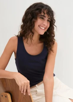 bonprix Shirts & Tops|Unterhemden^Tanktop, (2er Pack) dunkelblau + dunkelpink