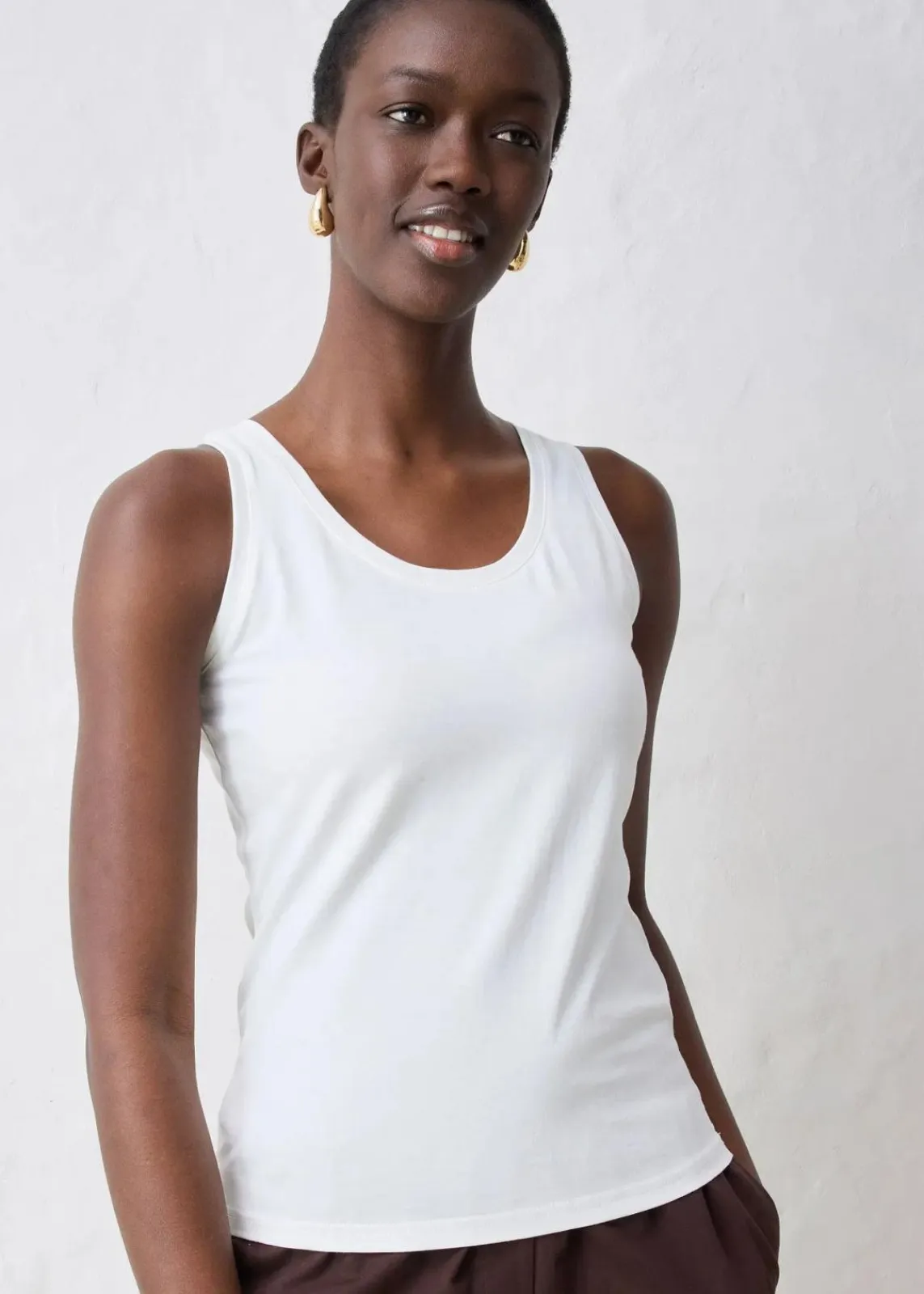 bonprix Premium|Shirts & Tops^Tanktop mit Seidenanteil wollweiß