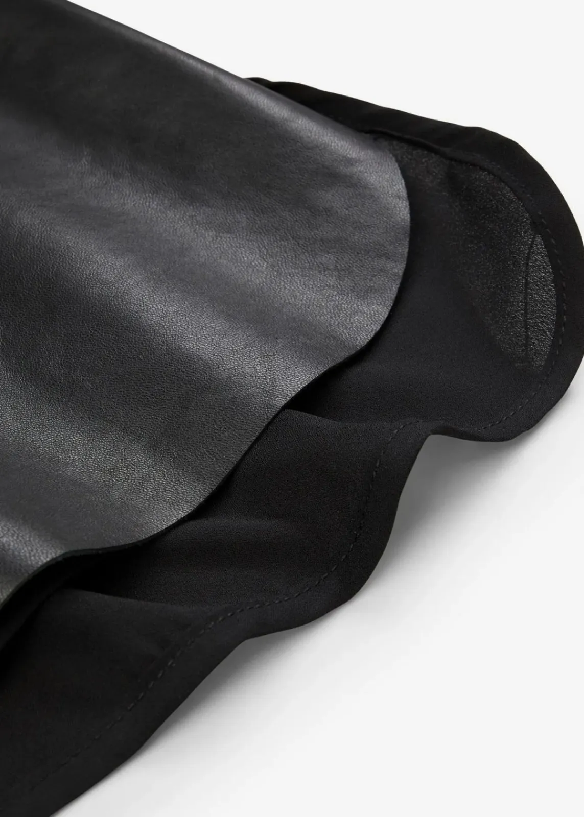 bonprix Premium|Shirts & Tops^Tanktop mit Vorderseite aus Lammnappa-Leder schwarz