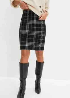 bonprix Bekleidung·Sportbekleidung|Röcke^Tartan-Minirock schwarz kariert